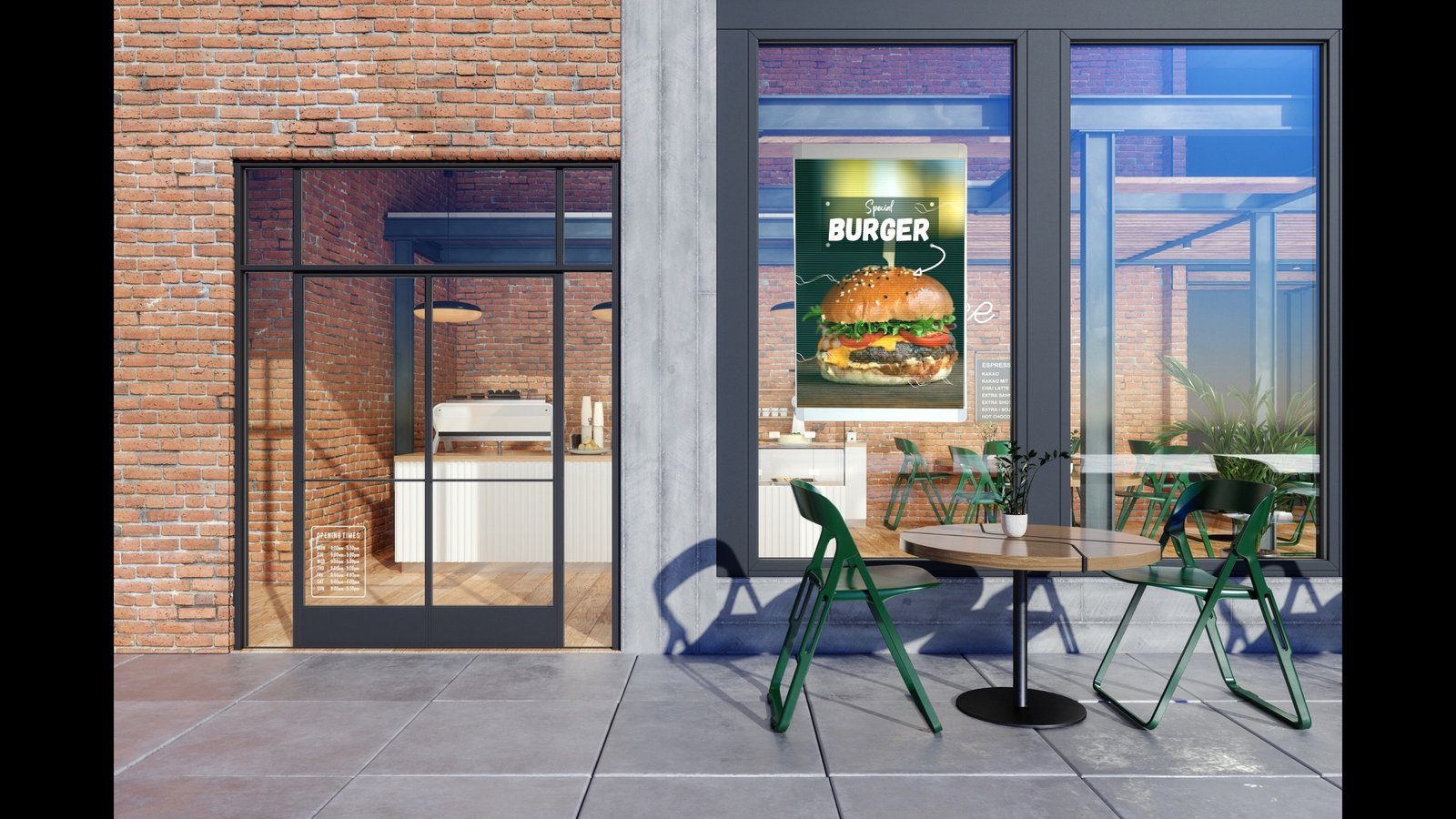 Storefront transparent LED window display at 5,000 Nits commercial grade