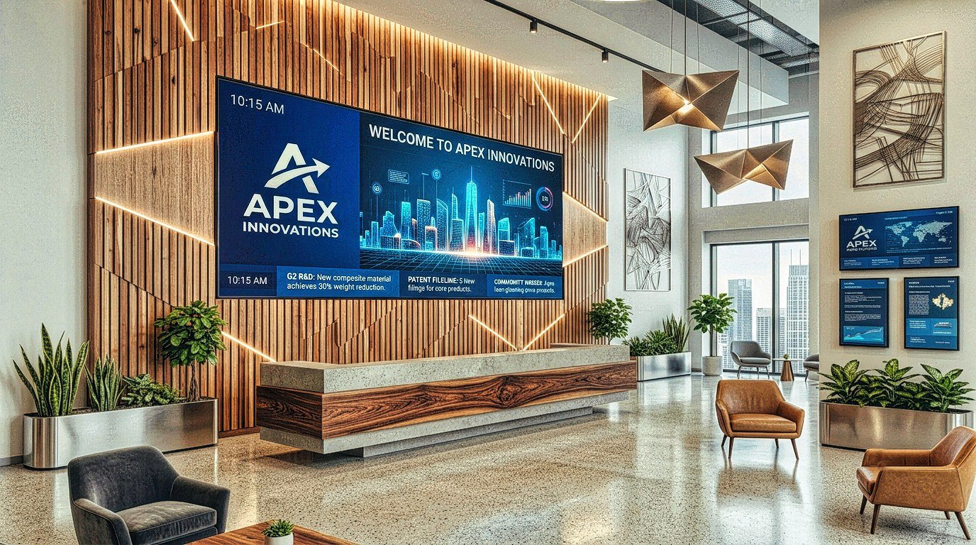Commercial indoor Micro LED video wall in executive boardroom Michigan