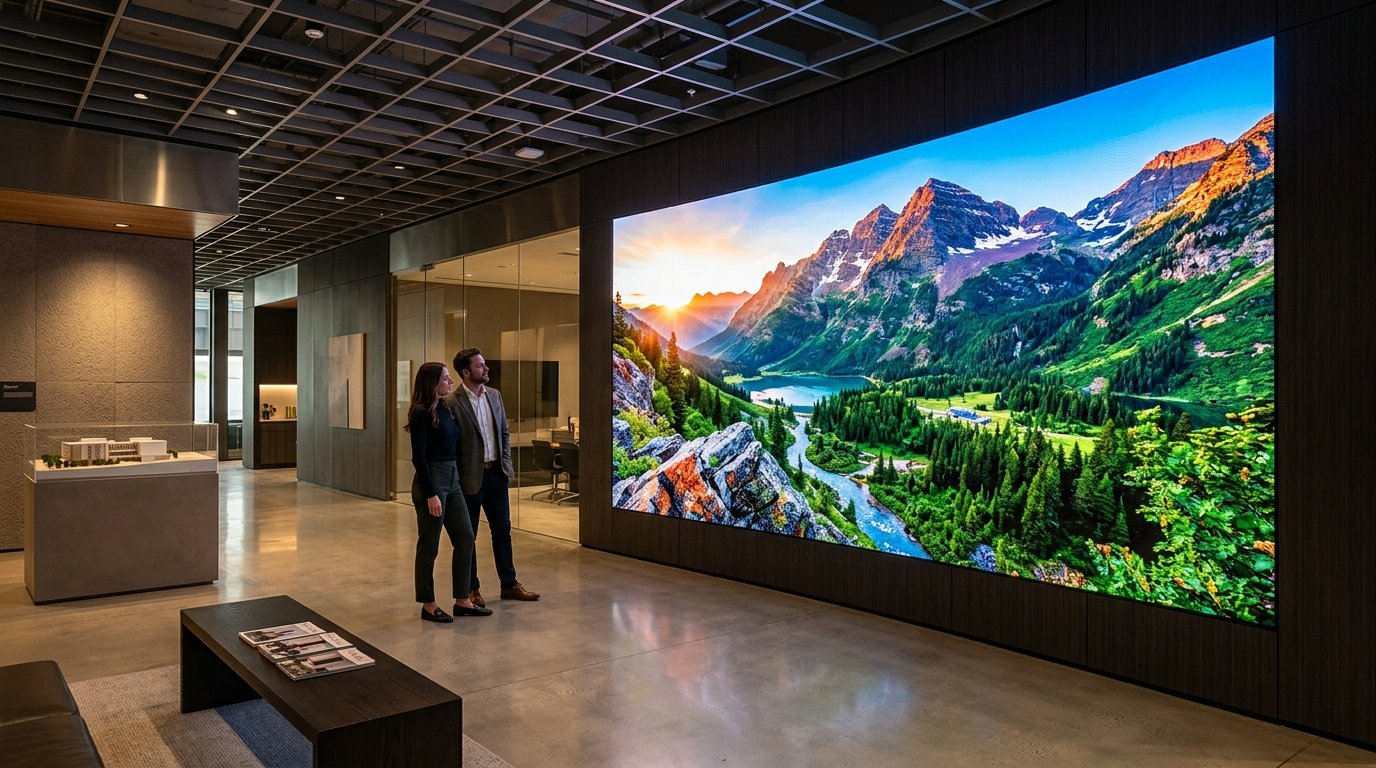 Dynamic high contrast content on PixaClear LED display