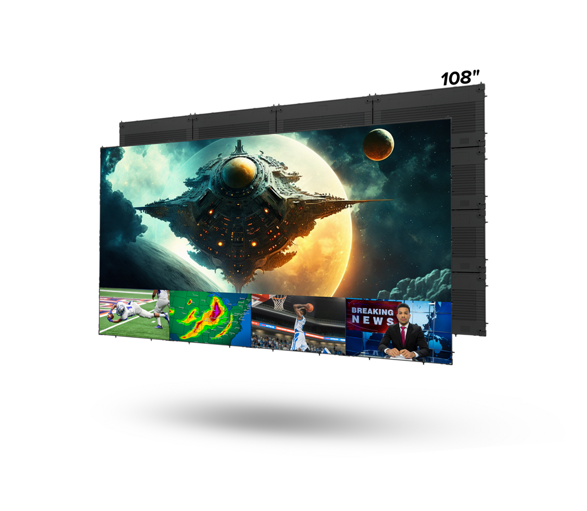 108-inch modular LED video wall display